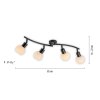 Lichten Direct LOKI Plafondlamp LED Zwart, 4-lichts