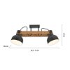 Lichten Direct 2.0 Plafondlamp LED Bruin, Zwart, 2-lichts