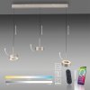 Paul Neuhaus Verlichting Q-Rotate Hanglamp LED Zilver, 3-lichts, Afstandsbediening