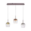 Paul Neuhaus Verlichting Q-Kon Hanglamp LED Bruin, 3-lichts, Afstandsbediening