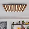 Tandragee Plafondlamp, Paneel LED houtlook, Zwart, 1-licht