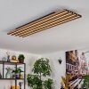 Tandragee Plafondlamp, Paneel LED houtlook, Zwart, 1-licht