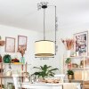 Chellas Hanglamp, Hanglamp Natuurlijke kleuren, Zwart, 1-licht