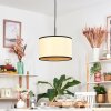 Chellas Hanglamp, Hanglamp Natuurlijke kleuren, Zwart, 1-licht