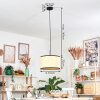 Chellas Hanglamp, Hanglamp Natuurlijke kleuren, Zwart, 1-licht