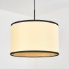 Chellas Hanglamp, Hanglamp Natuurlijke kleuren, Zwart, 1-licht