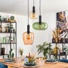 Imara Hanglamp, Hanglamp Amber, Groen, Rose, 3-lichts