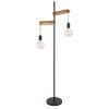 Globo VISSO Staande lamp Bruin, Zwart, 2-lichts