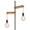 Globo VISSO Staande lamp Bruin, Zwart, 2-lichts