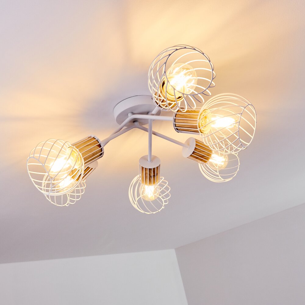 Koler Plafondlamp Wit, 6-lichts