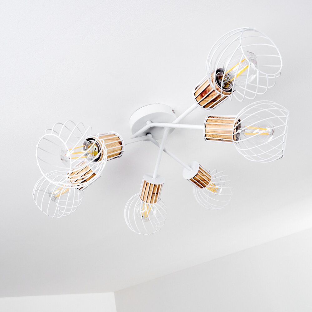 Koler Plafondlamp Wit, 6-lichts
