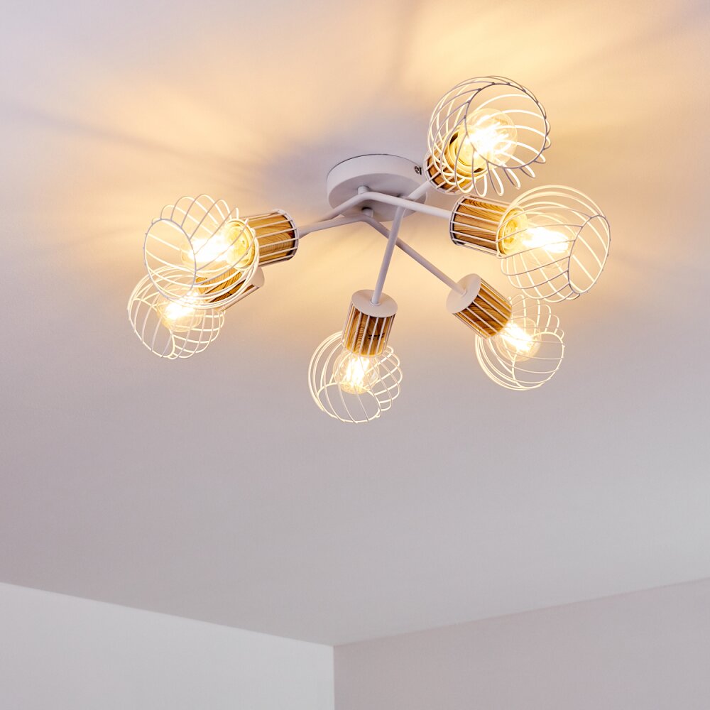 Koler Plafondlamp Wit, 6-lichts