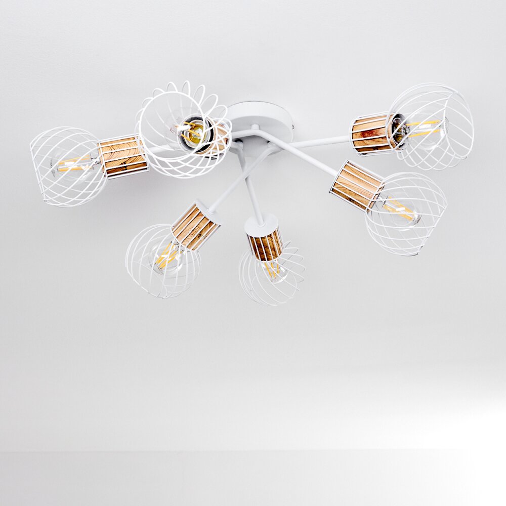 Koler Plafondlamp Wit, 6-lichts