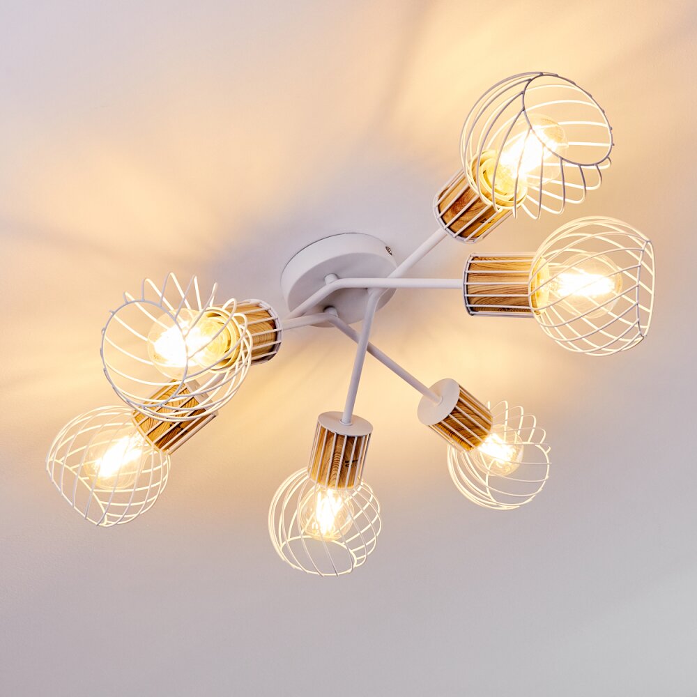 Koler Plafondlamp Wit, 6-lichts