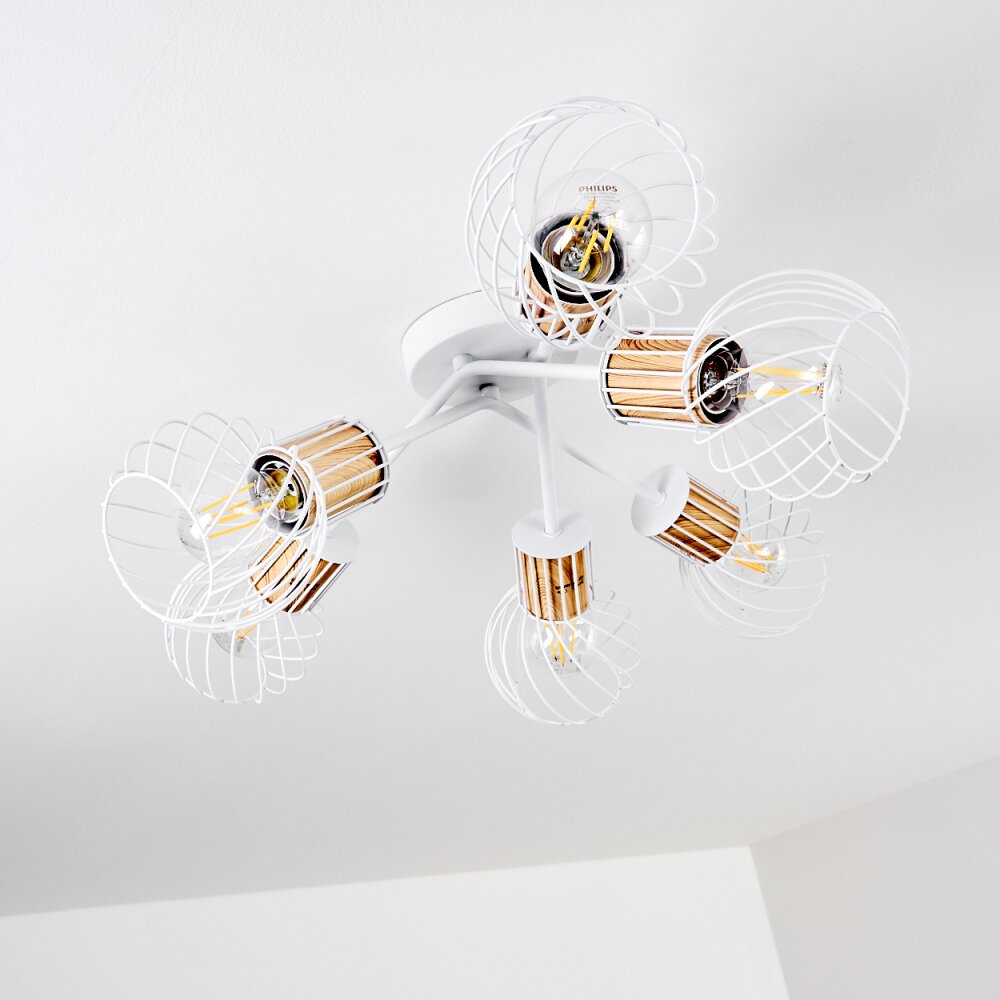 Koler Plafondlamp Wit, 6-lichts