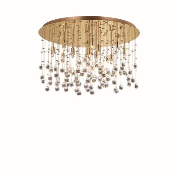 Ideallux MOONLIGHT Plafondlamp Champagne, Kristaloptiek, 12-lichts