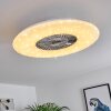 Petrovac plafondventilator LED Chroom, Wit, 1-licht, Afstandsbediening