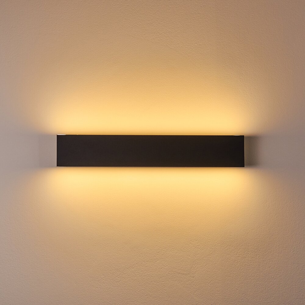Obion Wandlamp LED Zwart, 2-lichts