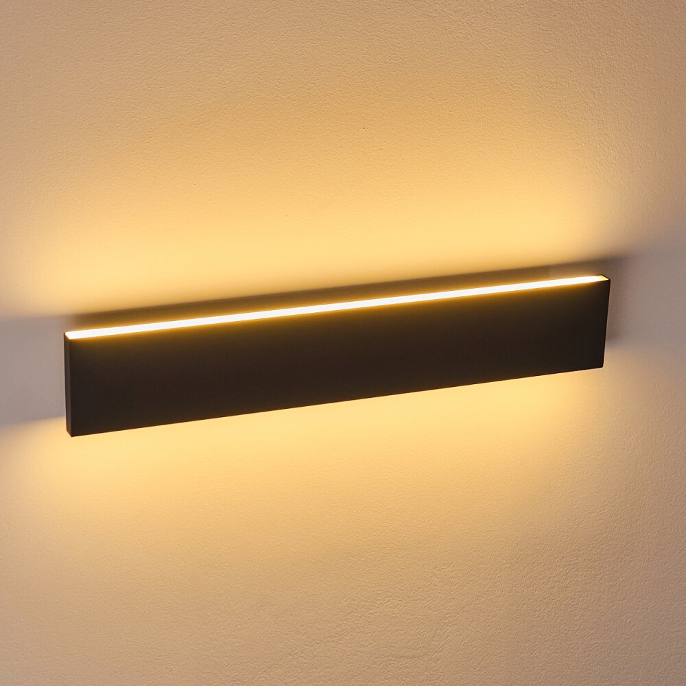 Obion Wandlamp LED Zwart, 2-lichts